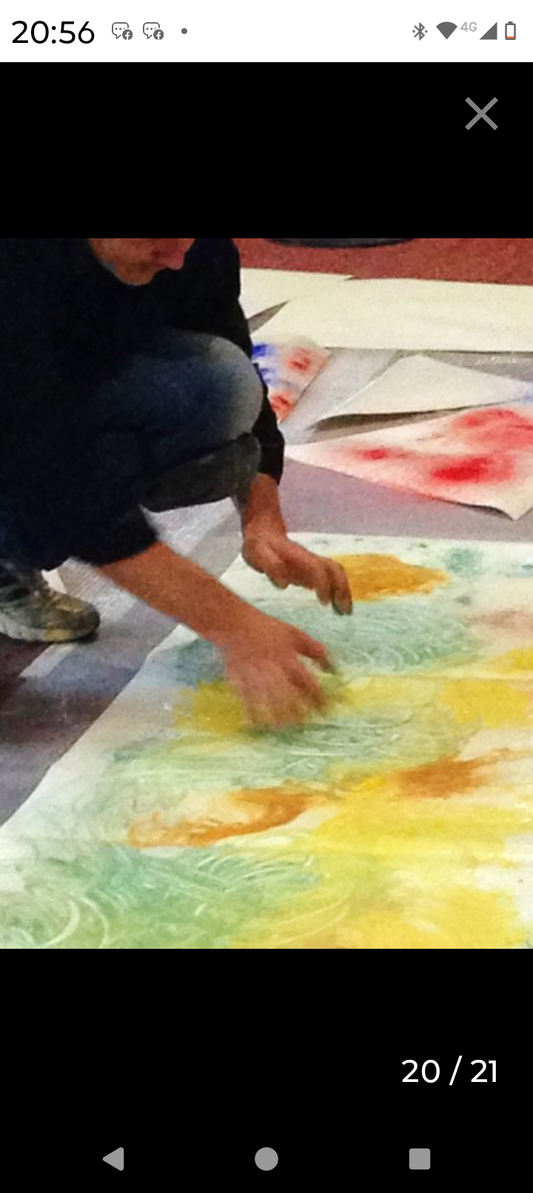 Tableau Abstrait Contemporain – Énergie Organique & Courbes Entrelacée