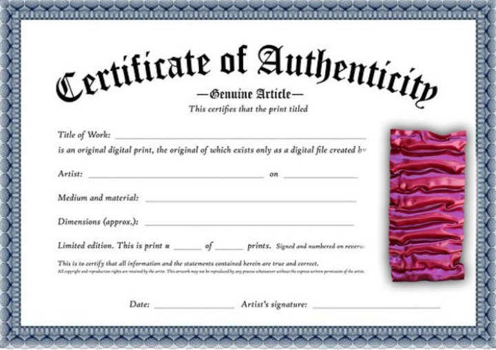 Sculpture Murale Contemporaine - "Vague de Magenta