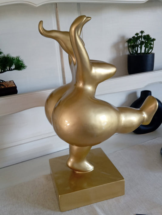 Sculpture "Nana" Style Niki de Saint Phalle - Or Brillant