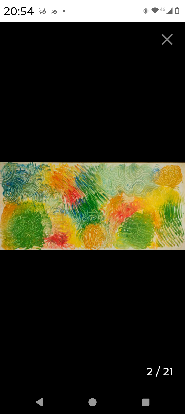 Tableau Abstrait Contemporain  – Énergie Organique & Courbes Entrelacée