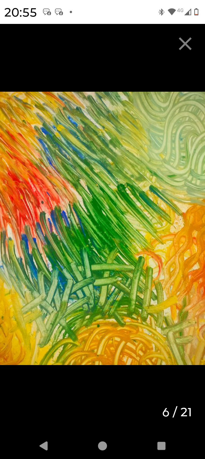 Tableau Abstrait Contemporain  – Énergie Organique & Courbes Entrelacée