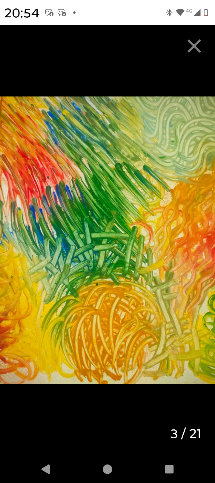 Tableau Abstrait Contemporain  – Énergie Organique & Courbes Entrelacée